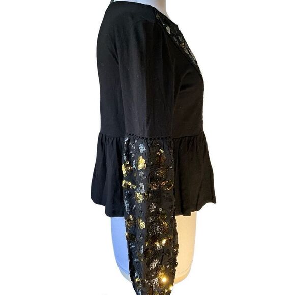 Anthropologie Neale Sequined Peplum Top, Small. Witchy - Picture 4 of 13